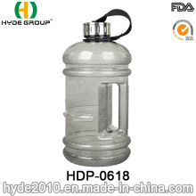 Kundengebundene 2.2L hohe Kapazität PETG Plastiksport-Wasser-Flasche (HDP-0618)